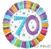 Balon foliowy na 70 urodziny, 45 cm, 1 szt.