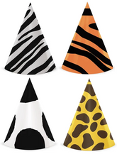 Czapeczki ZWIERZĄTKA Zwierzęta Safari Zoo 4szt.