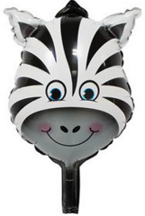 Balon foliowy Zebra, 43x26cm, 1szt.