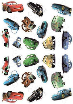 Figurki na babeczki, Cars 1 kpl.