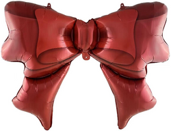 Balon Foliowy CZERWONA KOKARDA Dekoracja 74x96cm