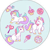 Opłatek tortowy 29 cm, Jednorożec 1 szt.