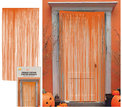 Kurtyna Imprezowa POMARAŃCZOWA Halloween 100x200cm