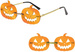 OKULARY Pomarańczowe Straszne DYNIE Halloween