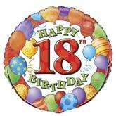 Balon foliowy na 18 Urodziny, 45cm, 1 szt.