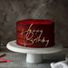 Topper na Bok Tort HAPPY BIRTHDAY Akryl Złoty