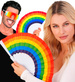WACHLARZ Składany Kolorowy TĘCZOWY Parada LGBTQ+