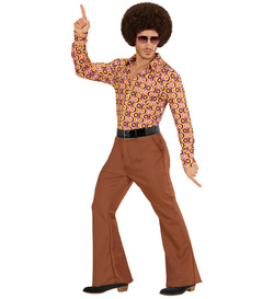 Brązowe Spodnie DISCO Groovy Szerokie Nogawki XXL