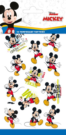 Tatuaże Zmywalne MYSZKA MICKEY Miki Disney 12szt.