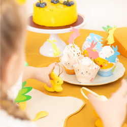 Zawieszki Dekoracyjne Zajączki z brokatem 4szt.