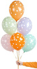 Balony Kropki grochy, mix, 5 szt.