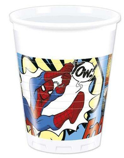 Kubeczki Spiderman Komiks 200ml, 8 szt.