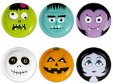 Talerzyki Halloween Monsters 18cm, 6szt.
