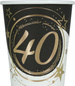 Kubeczki Papierowe 40 URODZINY 240ml 6szt.