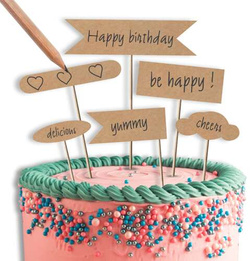 Pickery flagi - Kraft Balloons (9 szt.) 1op. 