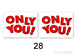 Naklejki na buty Only You!, 2 szt, 1 op.