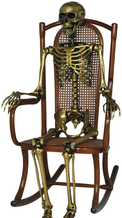 Złoty SZKIELET Człowiek KOŚCIOTRUP Halloween 160cm