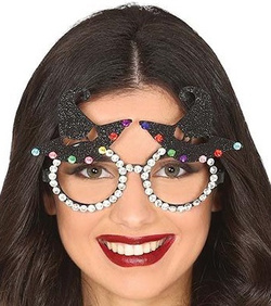 OKULARY Diamenciki Kapelusz CZAROWNICY Hallowen