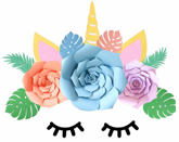 Dekoracja papierowa PB&C DIY na ścianę Jednorożec