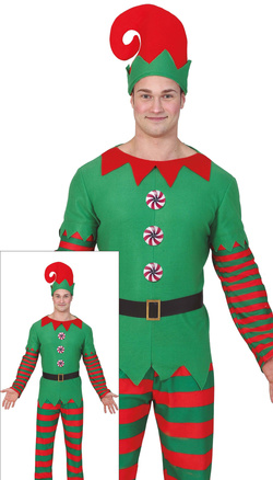 Strój Kostium ELF Elfa Skrzat Pomocnik Mikołaja, L