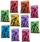 Proszek Holi Heart, mix kolorów, 10 szt.