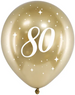 Balony Glossy 30cm, 80, złoty, 6szt.