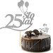 Topper na Tort 25 STO LAT Urodziny SREBRNY