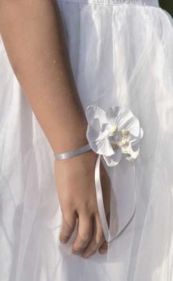 Dekoracja Orchidea, biała 4 szt.