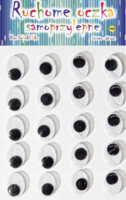 Ruchome oczka samop. owalne 13 mm, blister 20 szt