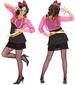 Kostium Strój Neonowe DISCO GIRL Party Lata 80, XL