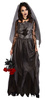 Strój Kostium Czarna Dama Zmarła Panna Młoda, XXL