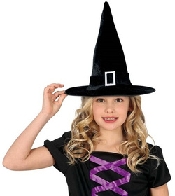 Czarny Dziecięcy Kapelusz Czarownicy Wiedźmy Bal
