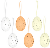 Zawieszki Dekoracyjne Styropianowe Jajka 6szt.