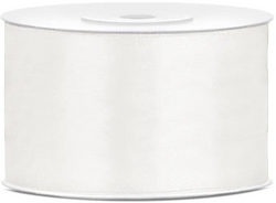 Tasiemka satynowa, jasny kremowy, 38mm/25m