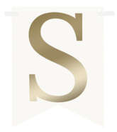 Flagietka, Litera S, Złota, 1 szt.