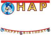 Baner SONIC Sega Happy Birthday Urodziny 200cm