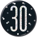 Przypinka Broszka Metalowa 30 Urodziny Czarna