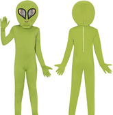 Kostium Strój Zielony KOSMITA Obcy Ufo Alien 10-12