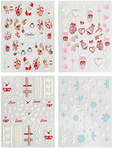 Naklejki na Paznokcie Świąteczne 215 szt.