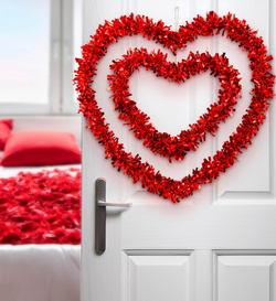 Dekoracyjne Podwójne Czerwone SERCE Walentynki