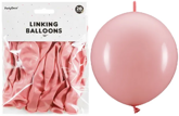 Balony z łącznikiem, 33 cm, jasny róż 20szt.