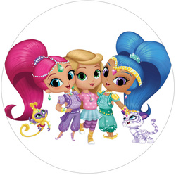 Opłatek tortowy 14 cm, Shimmer i Shine 1 szt.