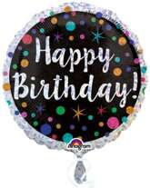Balon Foliowy HAPPY BIRTHDAY Kropki Urodziny 45cm