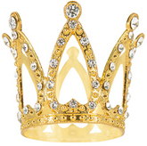 Ozdoba na Tort ZŁOTA KORONA Srebrne Kryształki 3cm