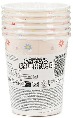 Kubeczki Papierowe Koci Domek Gabi, 250 ml, 6szt. 