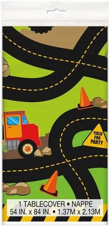 Obrus Foliowy BUDOWA Urodziny Party 137x213cm