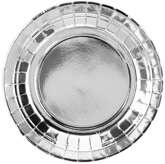 Talerzyki papierowe srebrne, 18 cm, 6 szt.