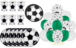 Zestaw PIŁKA NOŻNA Talerzyki Kubeczki Balony