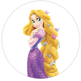 Opłatek tortowy 14 cm, Księżniczki Princess 1 szt.