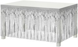 Skirting Dekoracja na Brzeg Stołu Srebrna 0,8x3m